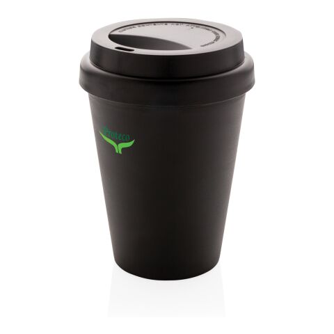 Mug en PP recyclable à double paroi 300ml noir | sans marquage | non disponible | non disponible