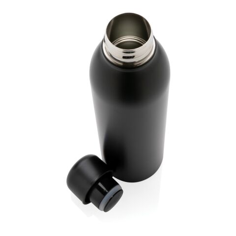 Bouteille isotherme en acier inoxydable recyclé RCS noir | sans marquage | non disponible | non disponible
