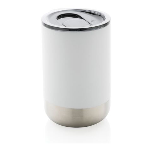 Mug en acier inoxydable recyclé RCS blanc | sans marquage | non disponible | non disponible