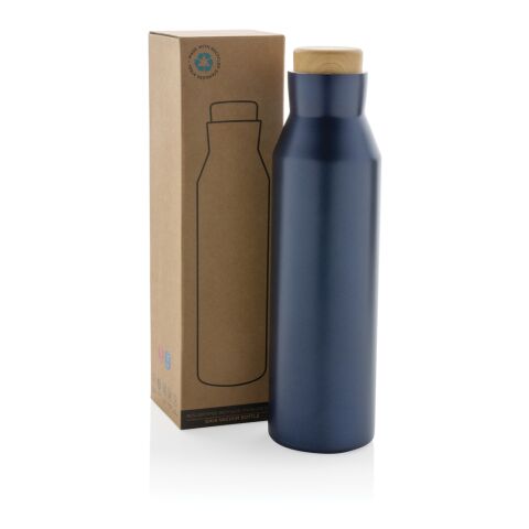 Bouteille iso en acier inoxydable recyclé certifiée RCS Gaia bleu | sans marquage | non disponible | non disponible