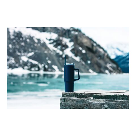 Mug 900ml avec poignée en plastique recyclé RCS Tana blue marin | sans marquage | non disponible | non disponible