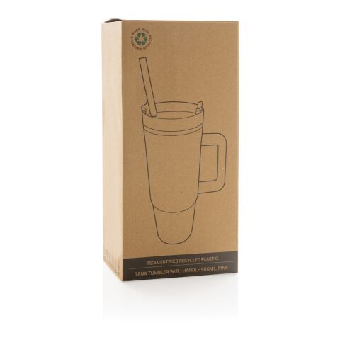 Mug 900ml avec poignée en plastique recyclé RCS Tana rose | sans marquage | non disponible | non disponible