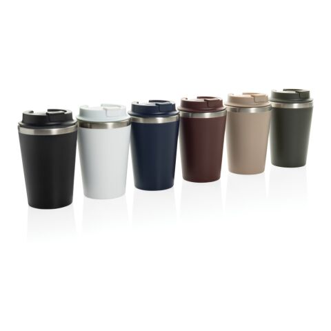 Mug 350ml à double paroi en PP recyclé RCS Java noir | sans marquage | non disponible | non disponible