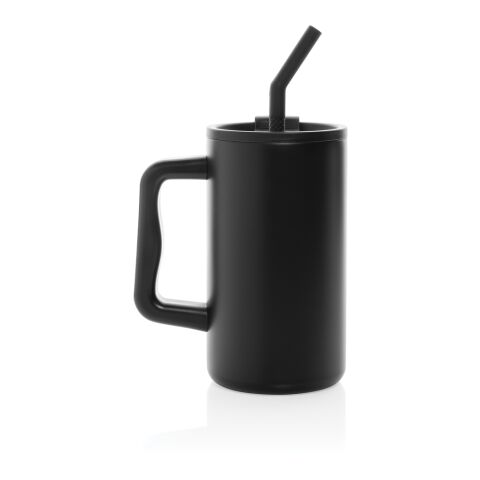 Mug Cube 800ml en acier recyclé certifiée RCS noir | sans marquage | non disponible | non disponible