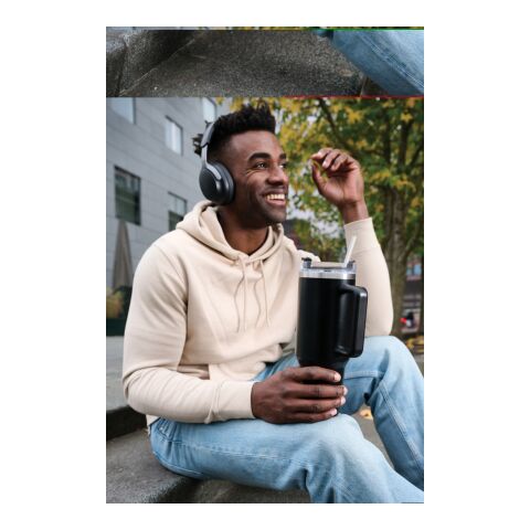 Mug 1.2L en acier recyclé RCS Stadley noir | sans marquage | non disponible | non disponible