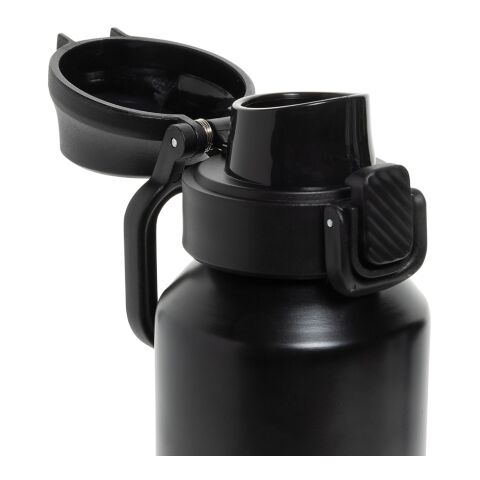 Bouteille de sport 600ML en acier recyclé RCS Via noir | sans marquage | non disponible | non disponible
