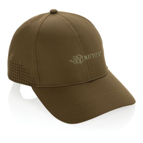 Casquette de sport 6 panneaux en rPET Impact AWARE™ vert | sans marquage | non disponible | non disponible | non disponible