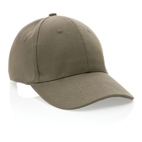Casquette 6 panneaux en coton recyclé 280gr IMPACT vert | sans marquage | non disponible | non disponible | non disponible