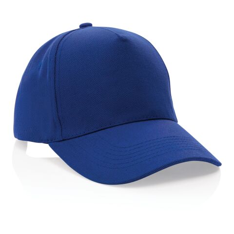 Casquette 5 panneaux en coton recyclé 280gr IMPACT bleu | sans marquage | non disponible | non disponible | non disponible