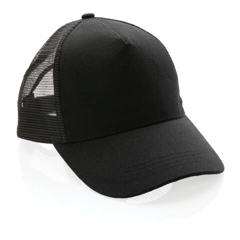 Casquette de routier 5 panneaux coton recyclé Impact AWARE™ noir | sans marquage | non disponible | non disponible | non disponible