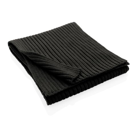 Écharpe tricotée 180x25cm Impact AWARE™ Polylana® noir | sans marquage | non disponible | non disponible | non disponible