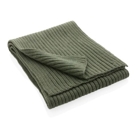 Écharpe tricotée 180x25cm Impact AWARE™ Polylana® vert | sans marquage | non disponible | non disponible | non disponible