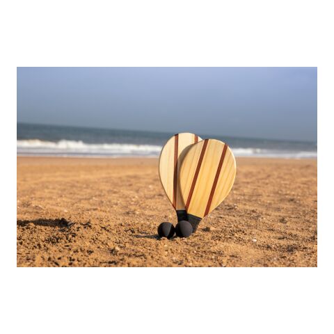 Set de raquettes frescobol en bois marron | sans marquage | non disponible | non disponible