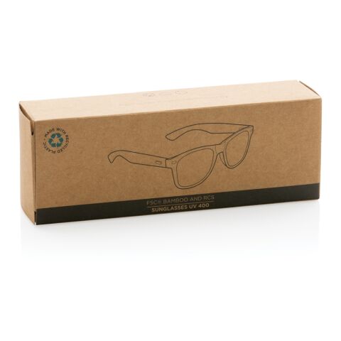 Lunettes de soleil en bambou FSC® et plastique recyclé RCS vert | sans marquage | non disponible | non disponible
