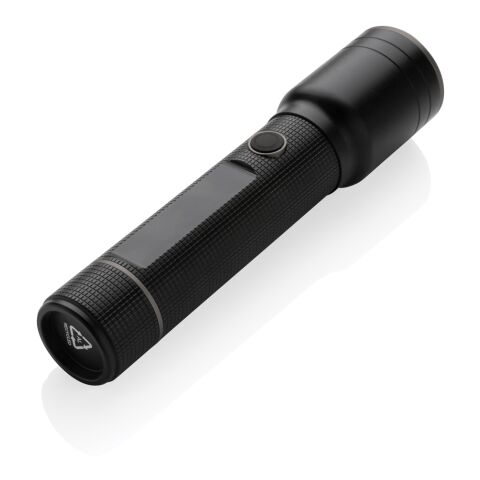 Torche robuste rechargeable par USB en aluminium recyclé RCS noir | sans marquage | non disponible | non disponible