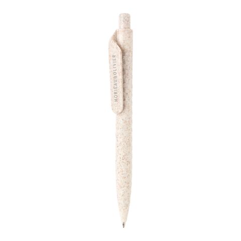 Stylo en fibre de paille blanc | sans marquage | non disponible | non disponible