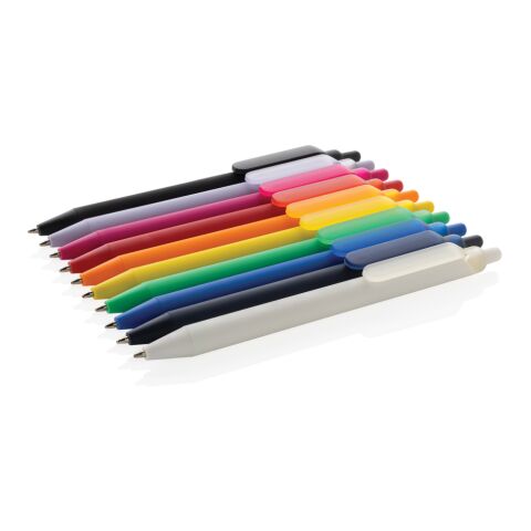 Stylo avec finition gomme en ABS recyclé certifié GRS Tide orange | sans marquage | non disponible | non disponible