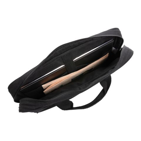 Sacoche ordinateur 15,4'' en coton recyclé AWARE™ Laluka noir | sans marquage | non disponible | non disponible | non disponible