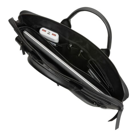 Sacoche ordinateur 14&#039;&#039; Swiss Peak en PU recyclé GRS noir | sans marquage | non disponible | non disponible