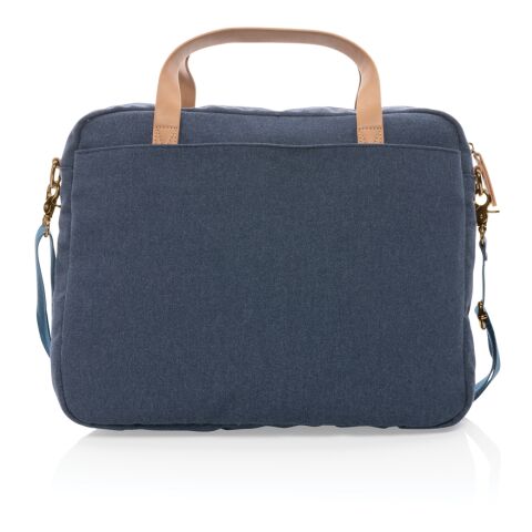 Sac ordinateur Impact AWARE™ en toile 16oz recyclé bleu | sans marquage | non disponible | non disponible | non disponible