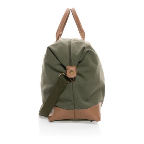 Sac weekend Impact AWARE™ en toile 16oz recyclé vert | sans marquage | non disponible | non disponible | non disponible