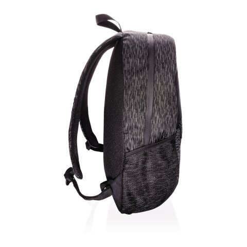 Sac à dos réfléchissant pour ordinateur portable en RPET noir | sans marquage | non disponible | non disponible | non disponible