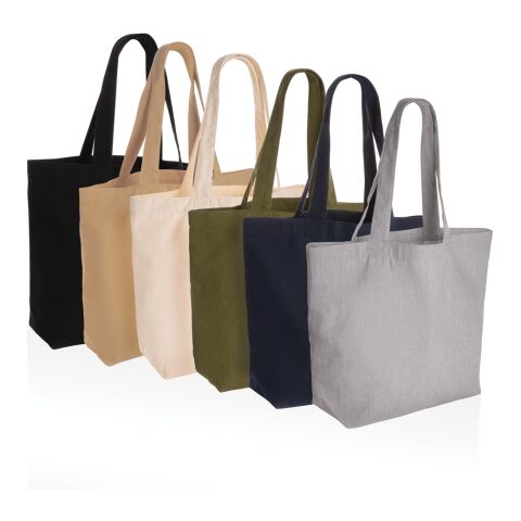 Sac shopping en toile 240g/m² recyclée non teinté Aware™ bleu marine | sans marquage | non disponible | non disponible | non disponible