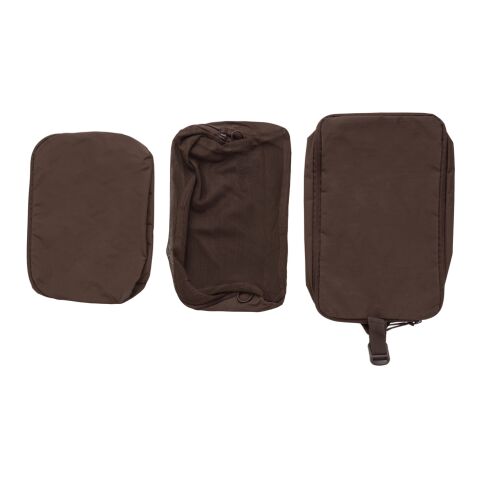 Lot de cubes de rangement en nylon recyclé RCS KENTO URBAN marron