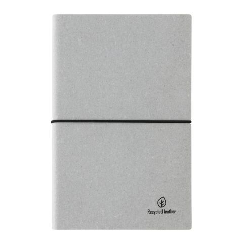 Carnet de notes A5 en cuir recyclé gris clair | sans marquage | non disponible | non disponible