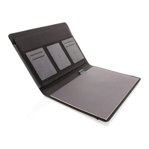 Conférencier A4 en cuir recyclé gris | sans marquage | non disponible | non disponible