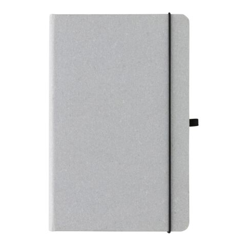 Carnet A5 à couverture rigide en cuir recyclé gris clair | sans marquage | non disponible | non disponible
