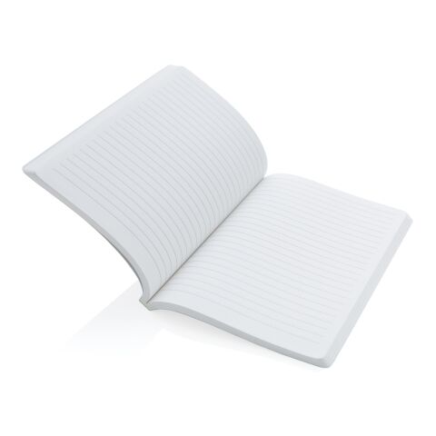 Carnet de notes A5 à couverture souple en papier minéral IMP blanc | sans marquage | non disponible | non disponible