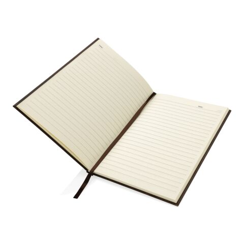 Cahier A5 imprimé bois Kavana marron foncé | sans marquage | non disponible | non disponible