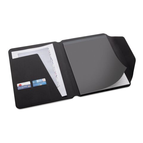 Conférencier A4 en noyer et rPET AWARE™ Teri noir | sans marquage | non disponible | non disponible