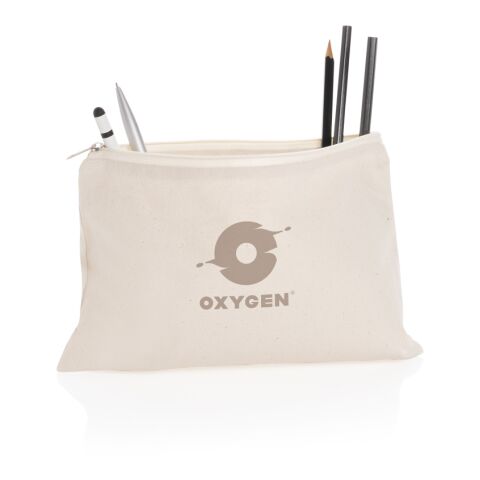 Trousse à crayons en toile recyclée non teintée Aware™ blanc | sans marquage | non disponible | non disponible