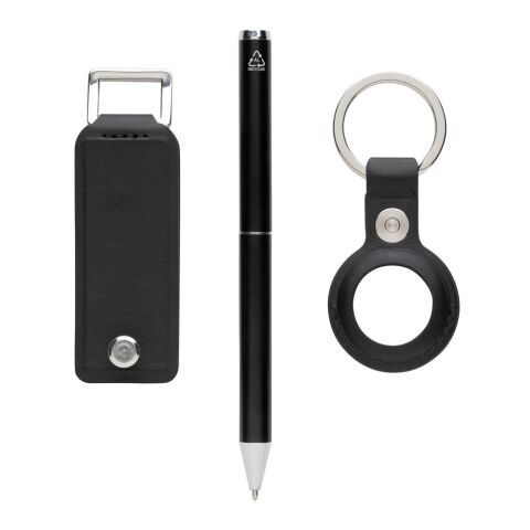 Coffret cadeau 3 pcs en PU recyclé RCS Swiss Peak Tula noir | sans marquage | non disponible | non disponible