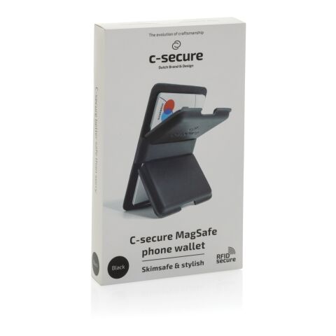 Portefeuille de téléphone MagSafe C-Secure noir | sans marquage | non disponible | non disponible