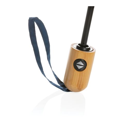Parapluie 21" automatique rPET 190T et bambou Impact AWARE™ bleu marine | sans marquage | non disponible | non disponible