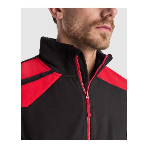 Veste unisexe en micropolaire Terrano Standard | Noir-Rouge | M | sans marquage | non disponible | non disponible