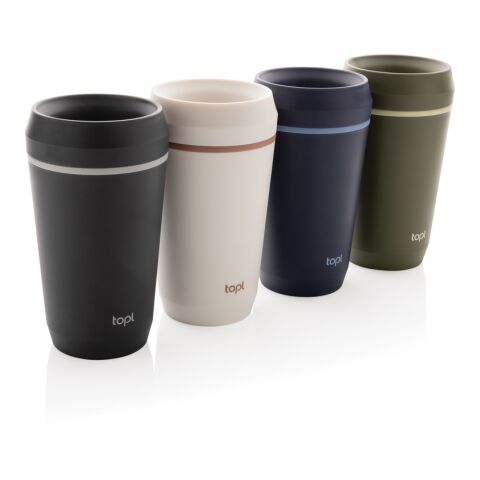 Mug 354 ml avec couvercle 360 en plastique recyclé Topl blue marin | sans marquage | non disponible | non disponible