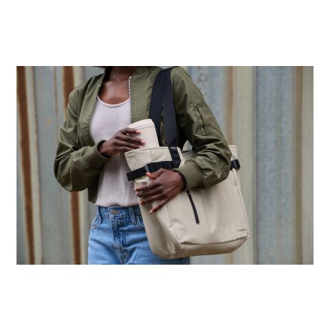 Mug 354 ml avec couvercle 360 en acier recyclé Topl marron | sans marquage | non disponible | non disponible