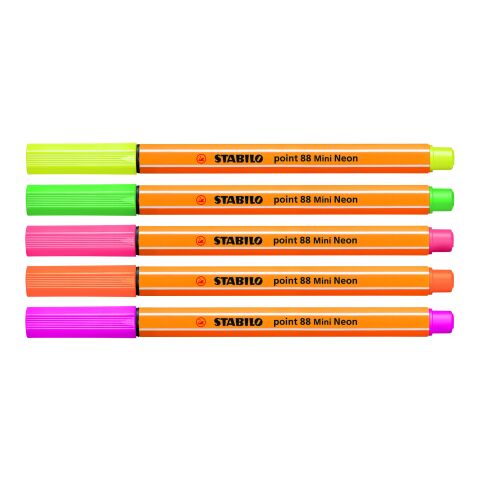 STABILO point 88 Mini feutre à pointe fine jaune fluo | sans marquage