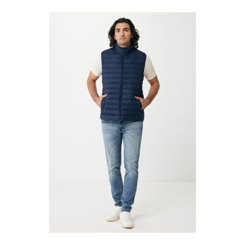 Bodywarmer homme en polyester recyclé Iqoniq Meru bleu marine | XXL