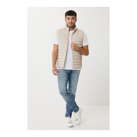 Bodywarmer homme en polyester recyclé Iqoniq Meru beige | L | sans marquage | non disponible | non disponible | non disponible