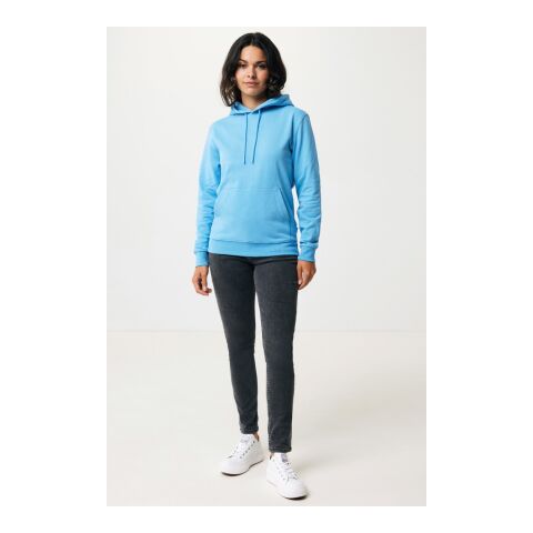 Sweat à capuche en coton recyclé Iqoniq Jasper Bleu Tranquille | XS | sans marquage | non disponible | non disponible | non disponible