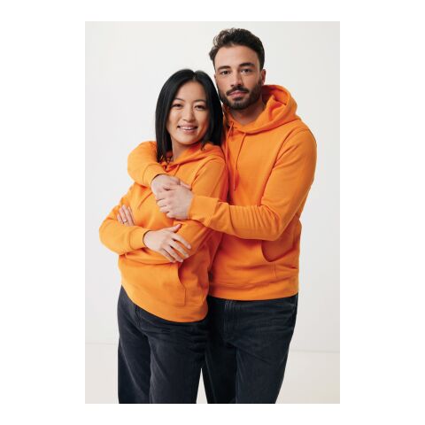 Sweater à capuche léger en coton recyclé Iqoniq Rila orange | XL | sans marquage | non disponible | non disponible | non disponible