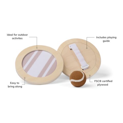 VINGA Jeu de raquettes scratch avec balle marron | sans marquage | non disponible | non disponible