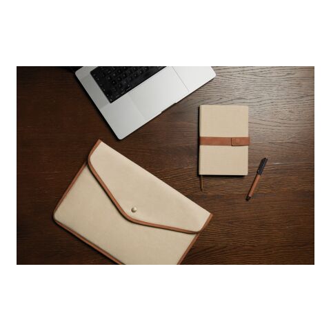 VINGA Bosler Housse ordinateur 16" en toile recyclée GRS marron | sans marquage | non disponible | non disponible