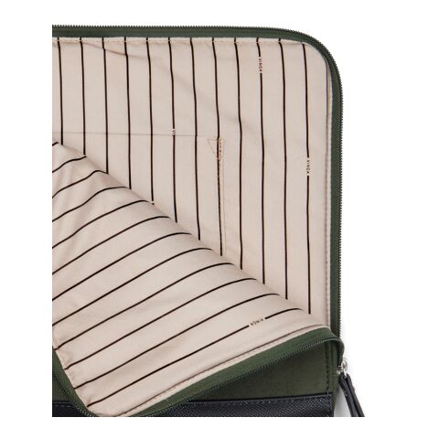 VINGA Pochette ordinateur 16" en polyester RCS Marlow vert-noir