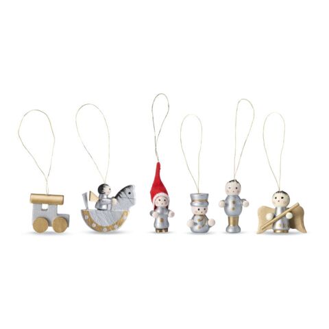 Set de 6 décorations de Noël multicolore | sans marquage | non disponible | non disponible | non disponible
